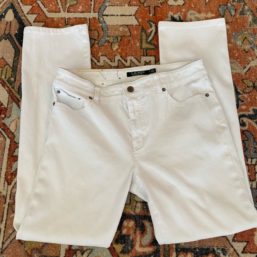 White Ralph Lauren vintage high wasted jeans